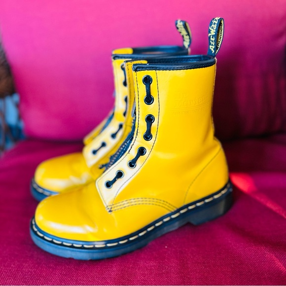 Dr Martens 1460 Yellow combat boots bundle - Picture 3 of 12
